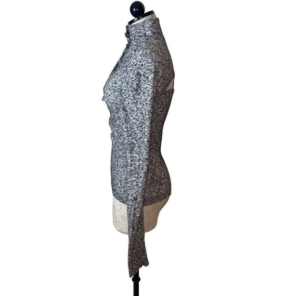 Margaret O Leary Womens Sweater Size S Gray Long Sleeve Mock Neck Cut Out Back - Picture 7 of 10